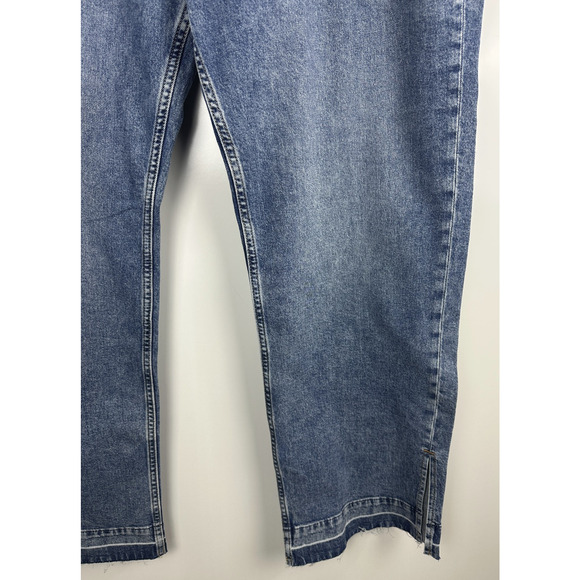 NWT Gap Mid Rise 90s Loose Jeans Split Hem Distressed Blue Denim Plus Size 33 16 - Picture 8 of 16